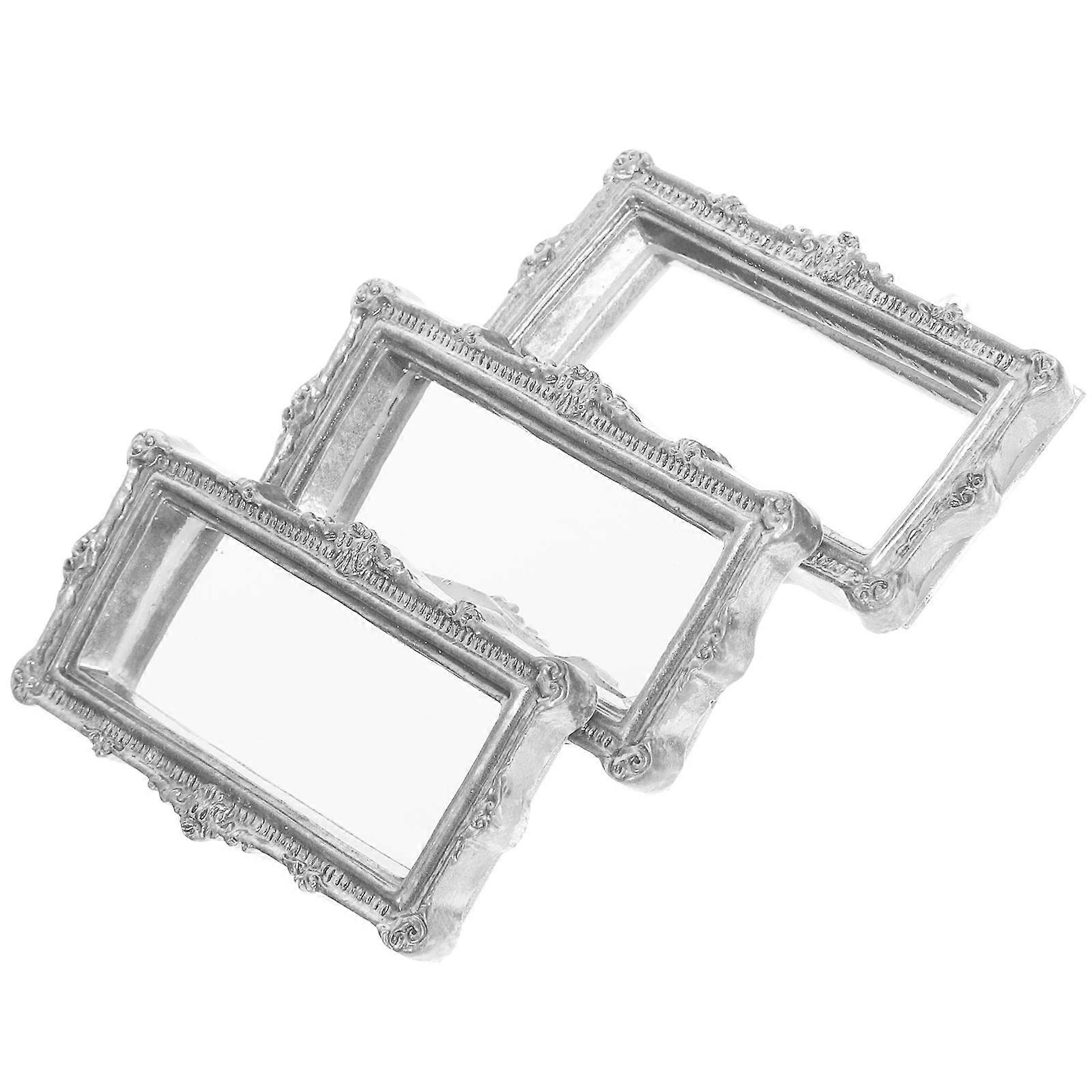 Miniature Ancient Mirror Accessories Decorative Mini Mirror for Decoration 3Pcs