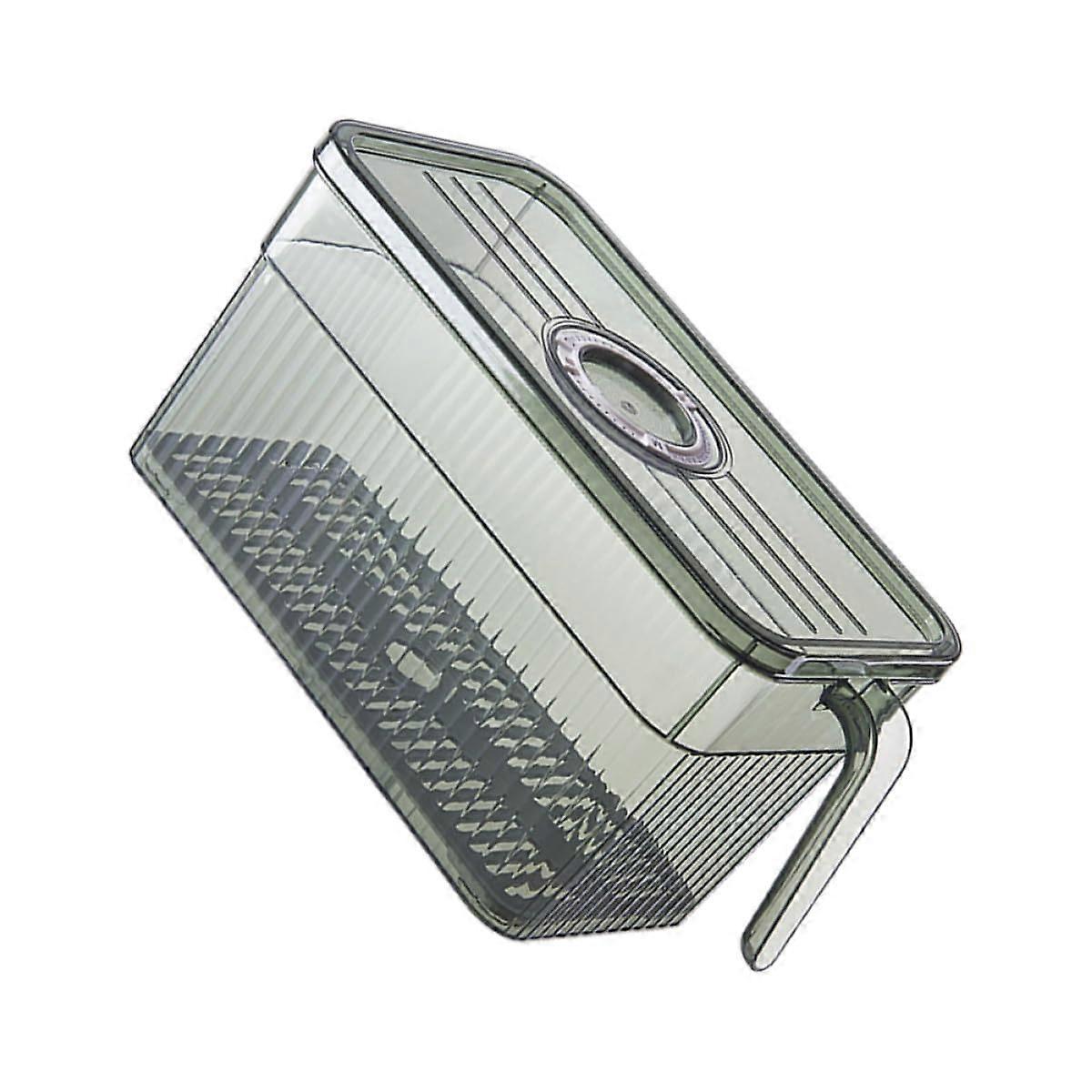 Refrigerator Storage Container with Lid for Fruits and Vegetables, Stackable Fridge Organizer Bin