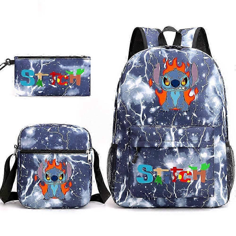 Lilo & Stitch School Bag Backpack Pencil Case Shoulder Bag Three-piece Set _11 2025