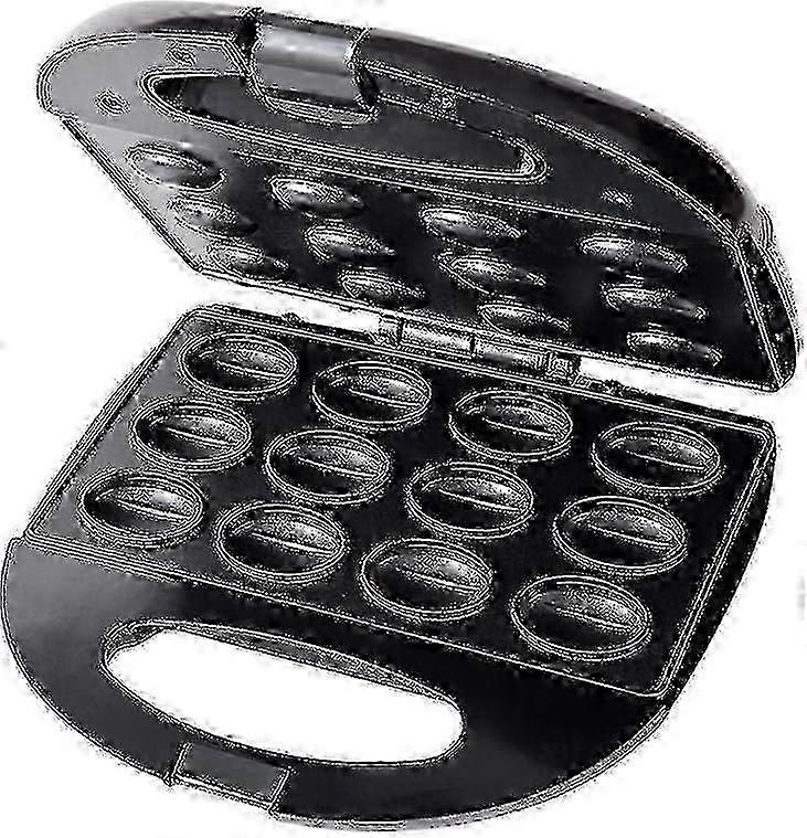 25-26 12 Electric Walnut Waffle Maker, Multi-functional Homemade Fruit Drying Machine, Pine Nut Maker, Small Walnut Machine, Peanut, Hazelnut (black)