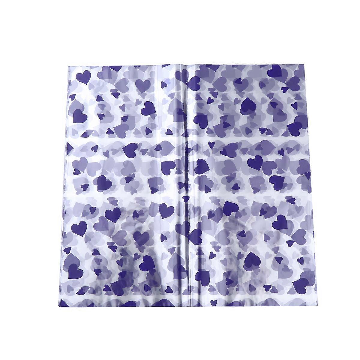 Purple Heart Pattern Wrapping Paper for Gift Wrapping 100 Sheets Bouquet Wrap
