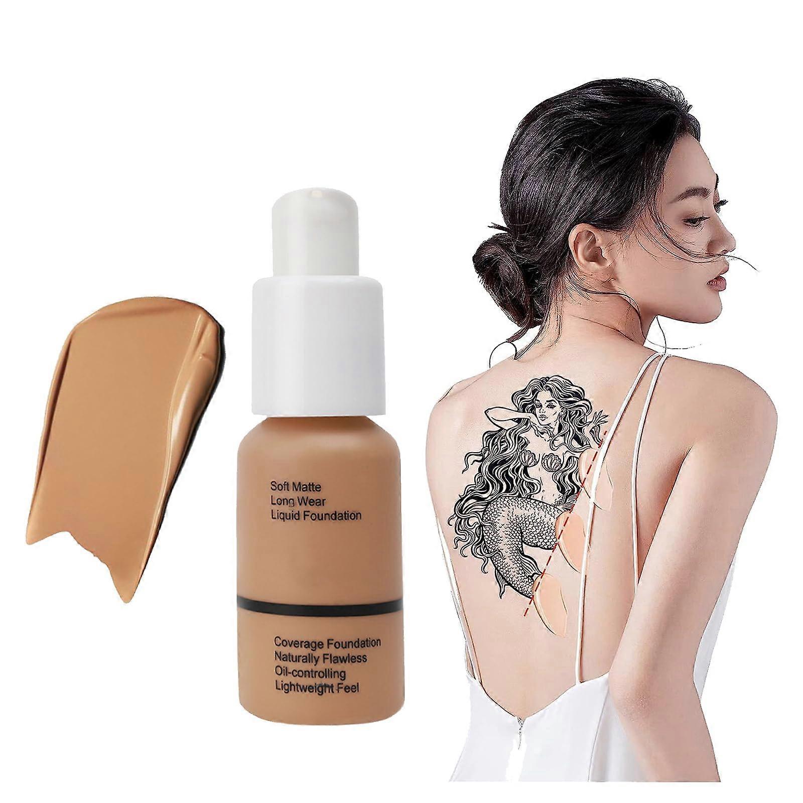 Tattoo Cover Up Makeup Waterproof Concealer for Scars Birthmarks, Full Coverage Sand 105