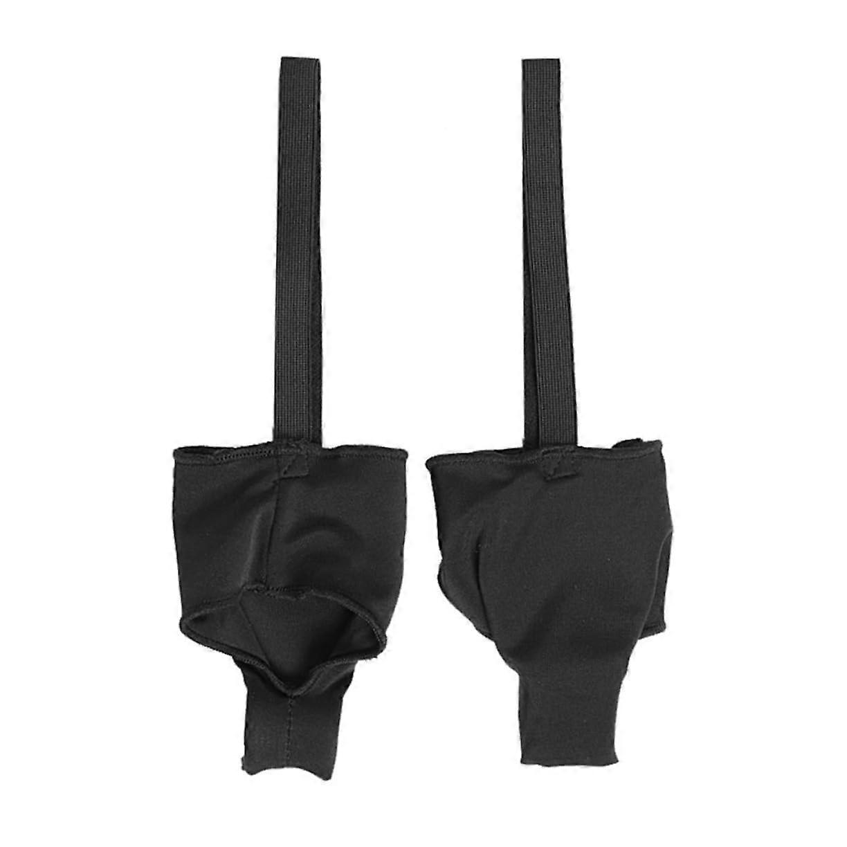 Toe Separator and Bunion Corrector Brace Black 2pcs for Toe Alignment Support and Breathable Comfort