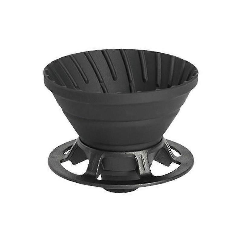 Reusable silicone coffee dripper foldable with holder for outdoor