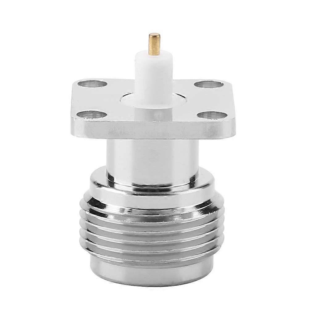 N Type Female Flange Mount RF Coaxial Connector Copper  Conductivity Durable for Telecom