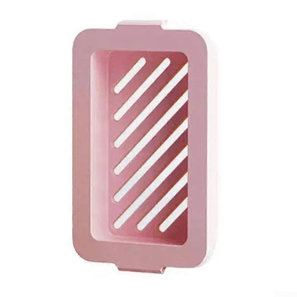 Automatic Foaming Soap Dispenser with Elastic Mesh for Contactless Use and SpaceSaving Pink Design