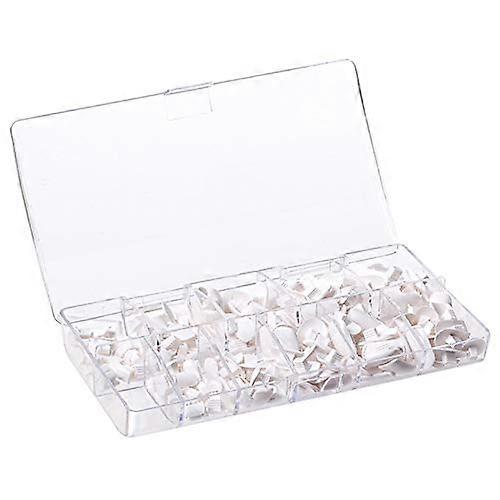 200pcs False Nail Tips Set for Practice Hand, Multiple Sizes, Smooth Surface, White with Box