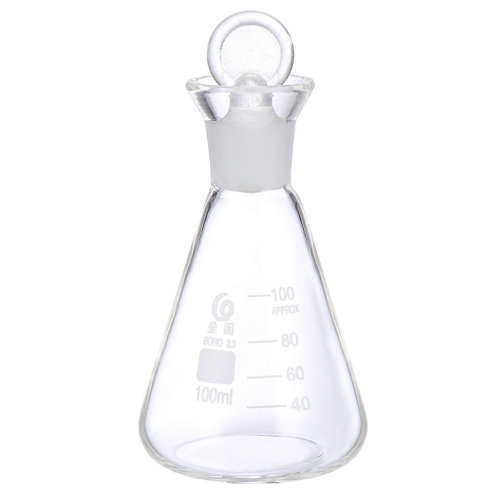 1pc Professional Glass Flask Conical Flask School Supply Experiment Accessory