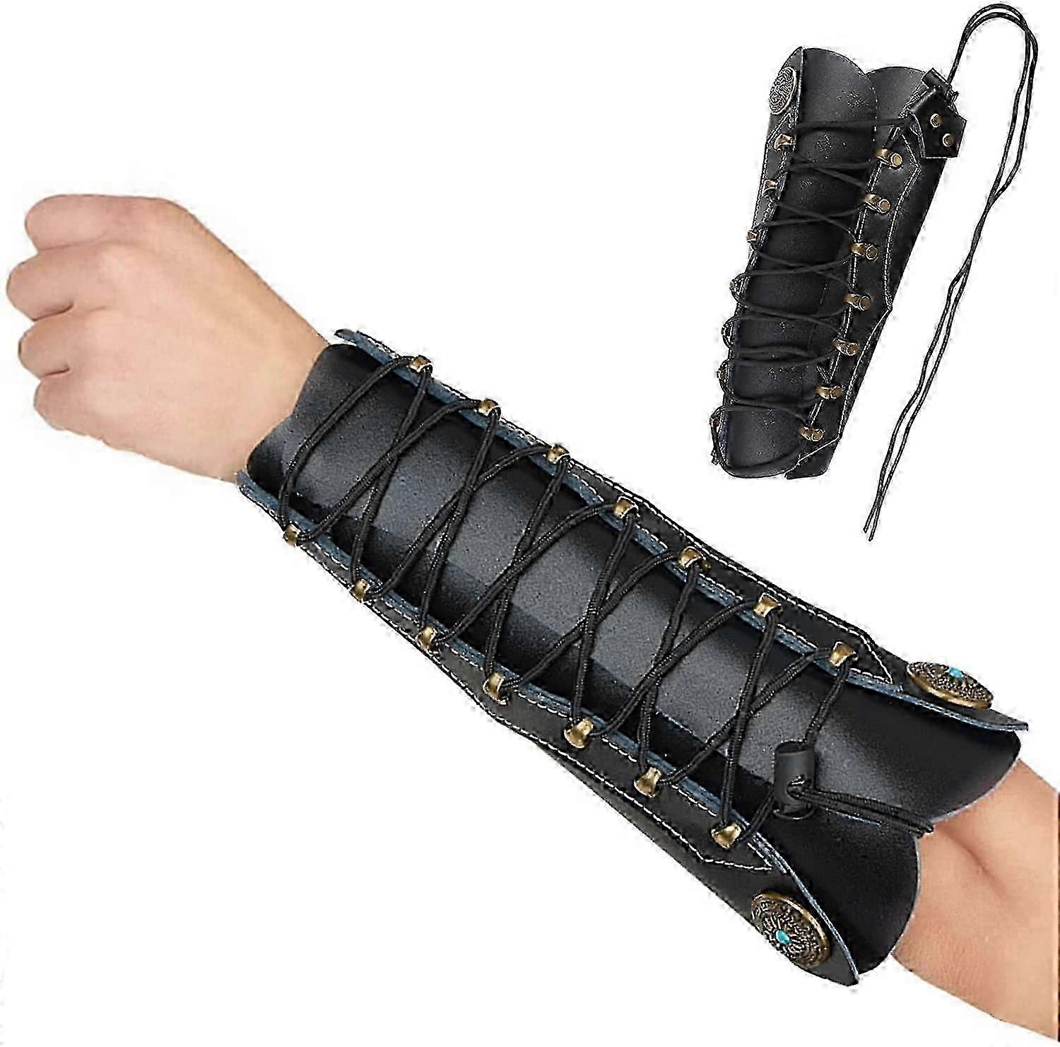 Leather Archery Arm Guards, Adjustable Forearm Guard Protective Gear