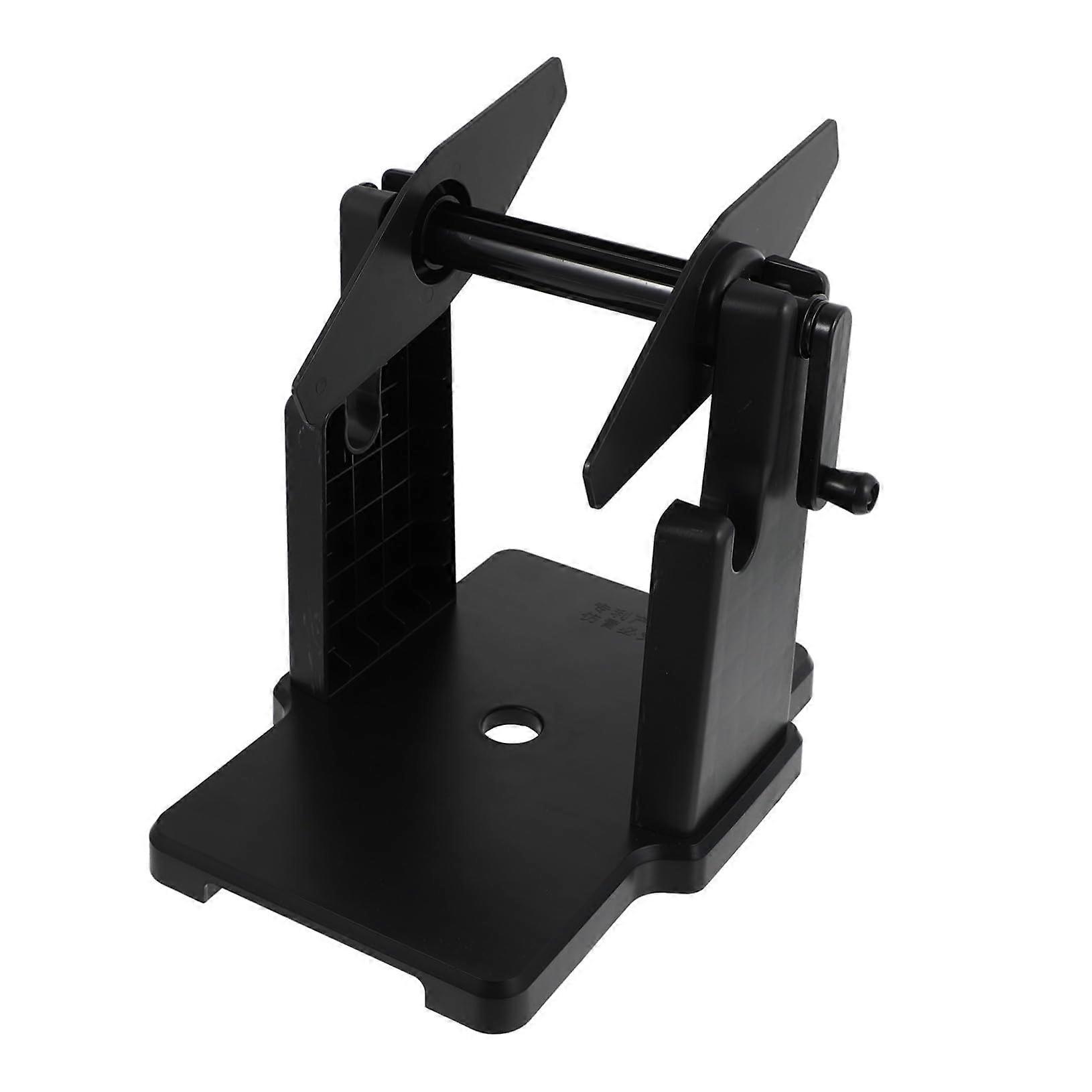 Label Roll Holder with Easy Hand Crank, Quick Assembly Rack for Printers, Warehouse, Office, Retail