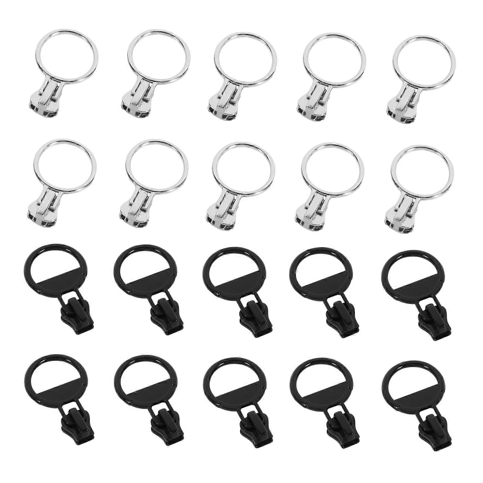 20pcs Durable Zipper Pull Replacement Tabs for Coats Bags Jackets Backpacks and Luggage DIY