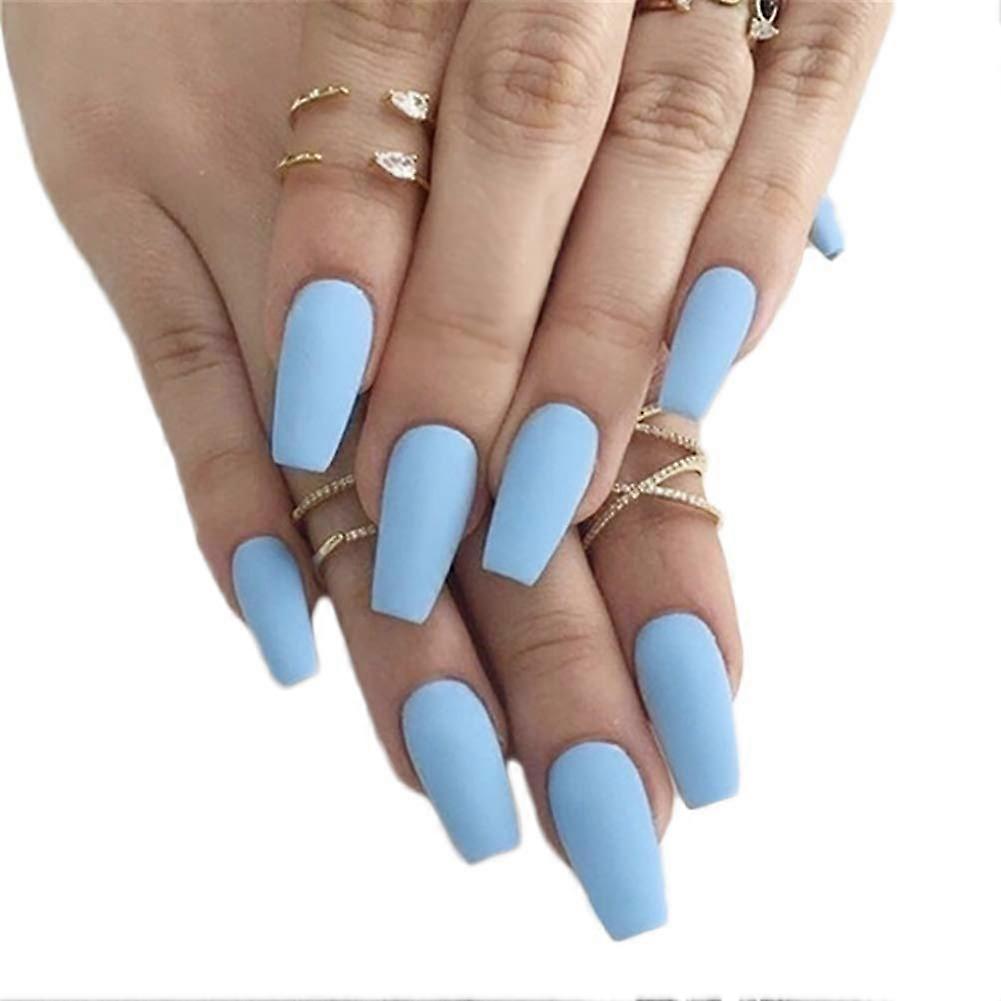 Press On Nails Set, 24pcs Medium Gel Style False Tips for Easy SalonQuality Manicure