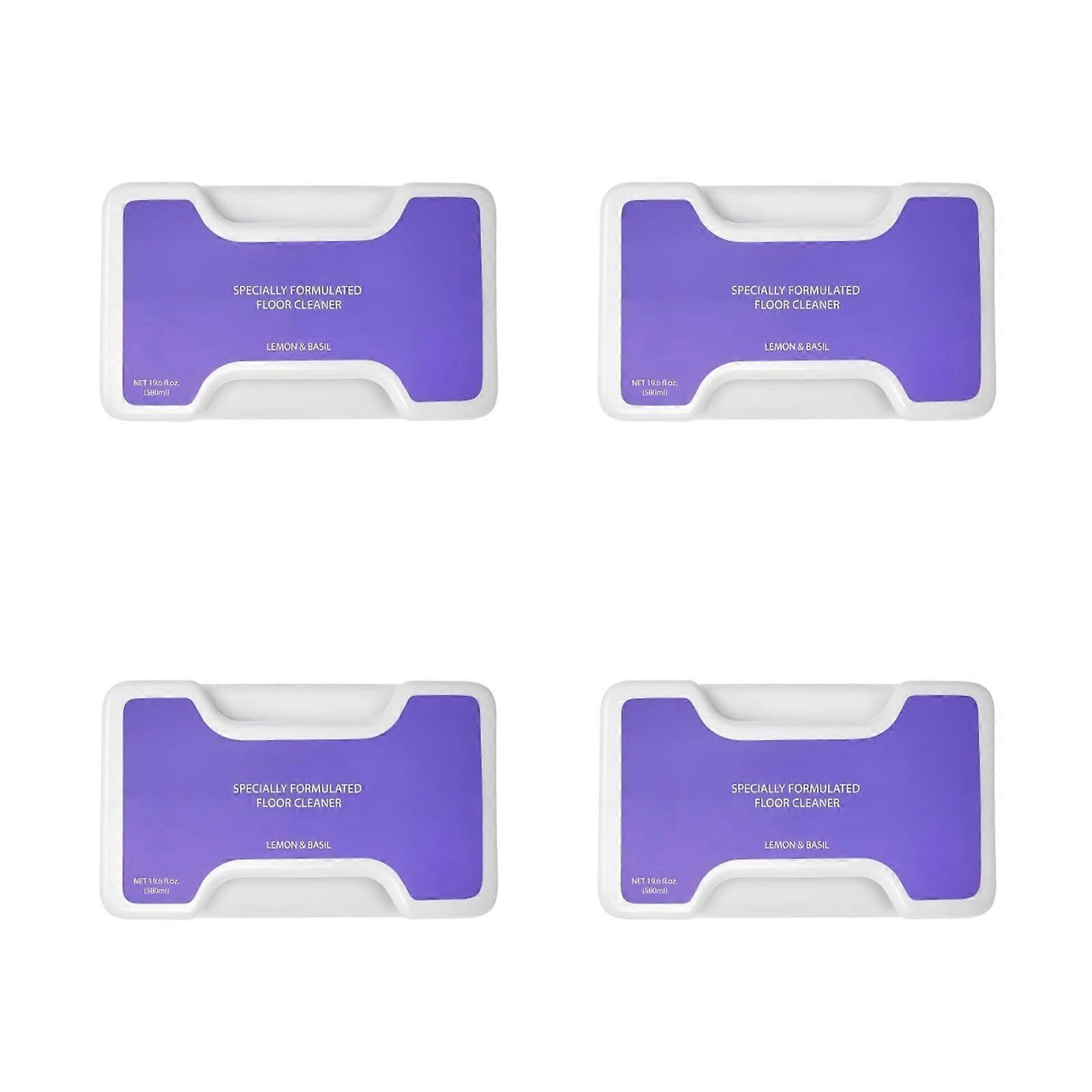 Robot Vacuum Floor Cleaner Solution 580ml Orange Blossom Scent MultiSurface Stain Removal 4Pack