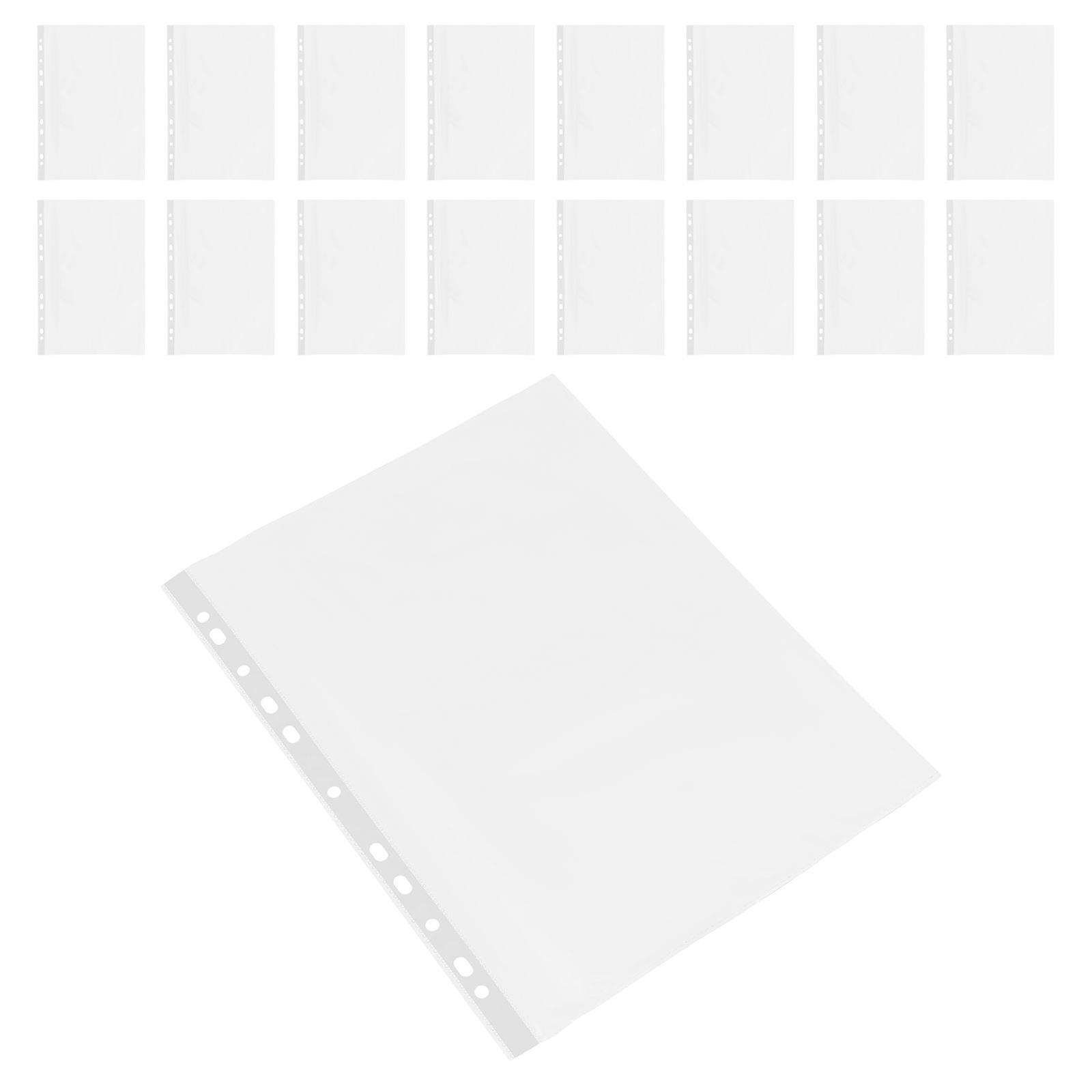 Binder File Sheet Protector for Document Storage 100Pcs Transparent Sleeves