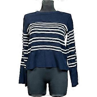 TOPSHOP Dametrøje - Blød, varm strik, tætsiddende, elastisk, afslappet stil - 78% akryl, marineblå, størrelse 38