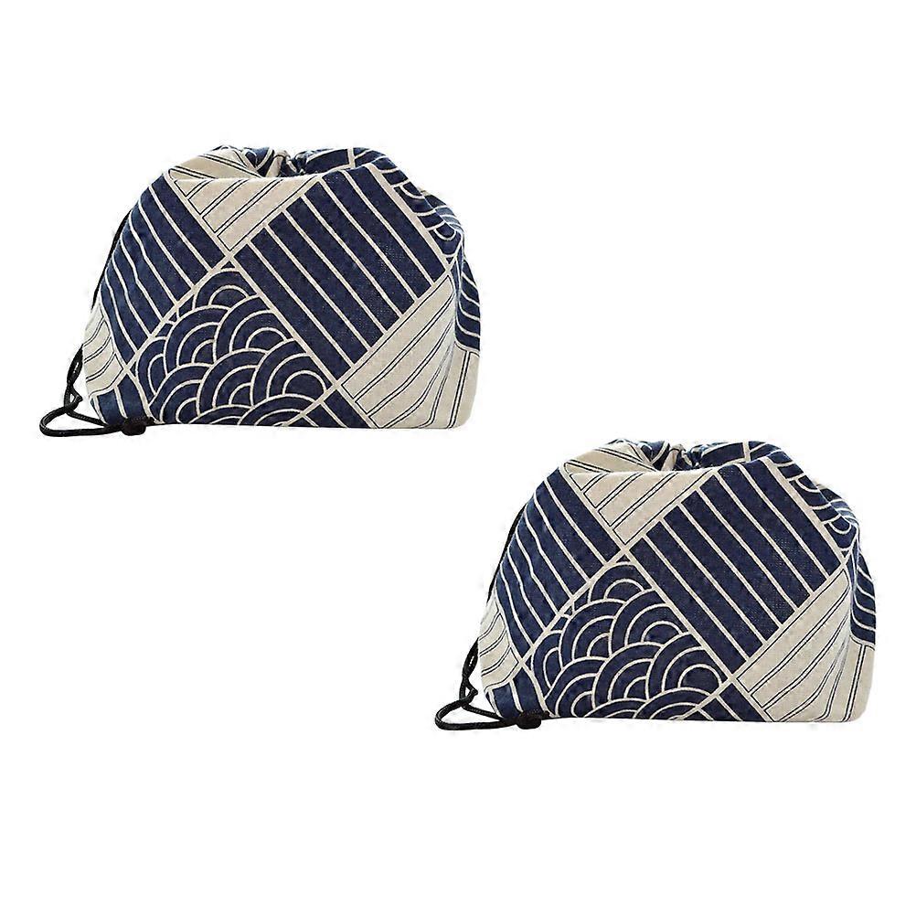 Drawstring Lunch Bag for School Lunch and Reusable 2Pcs