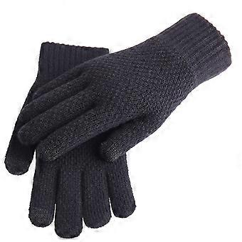 Winter Gloves Knitted Finger Gloves Hand Protection Touch Screen Compatible 21x11x2cm 1Pair