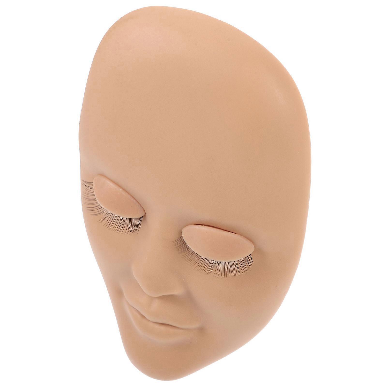 Lash Mannequin Head for Lash Extension Training Practice Head PVC Khaki