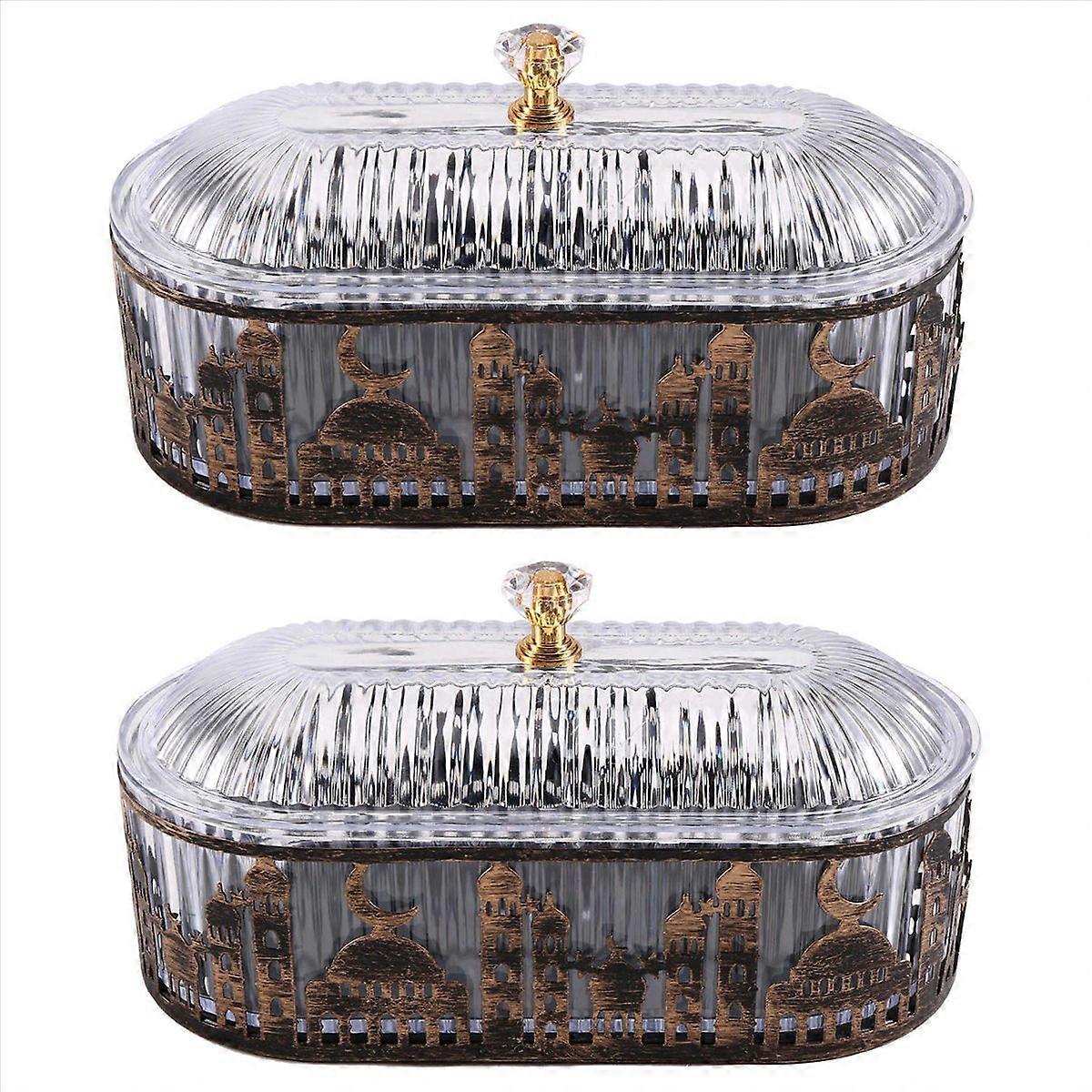 Ramadan Festival Candy Snack Storage Box Eid Candy Snack Jar as shown