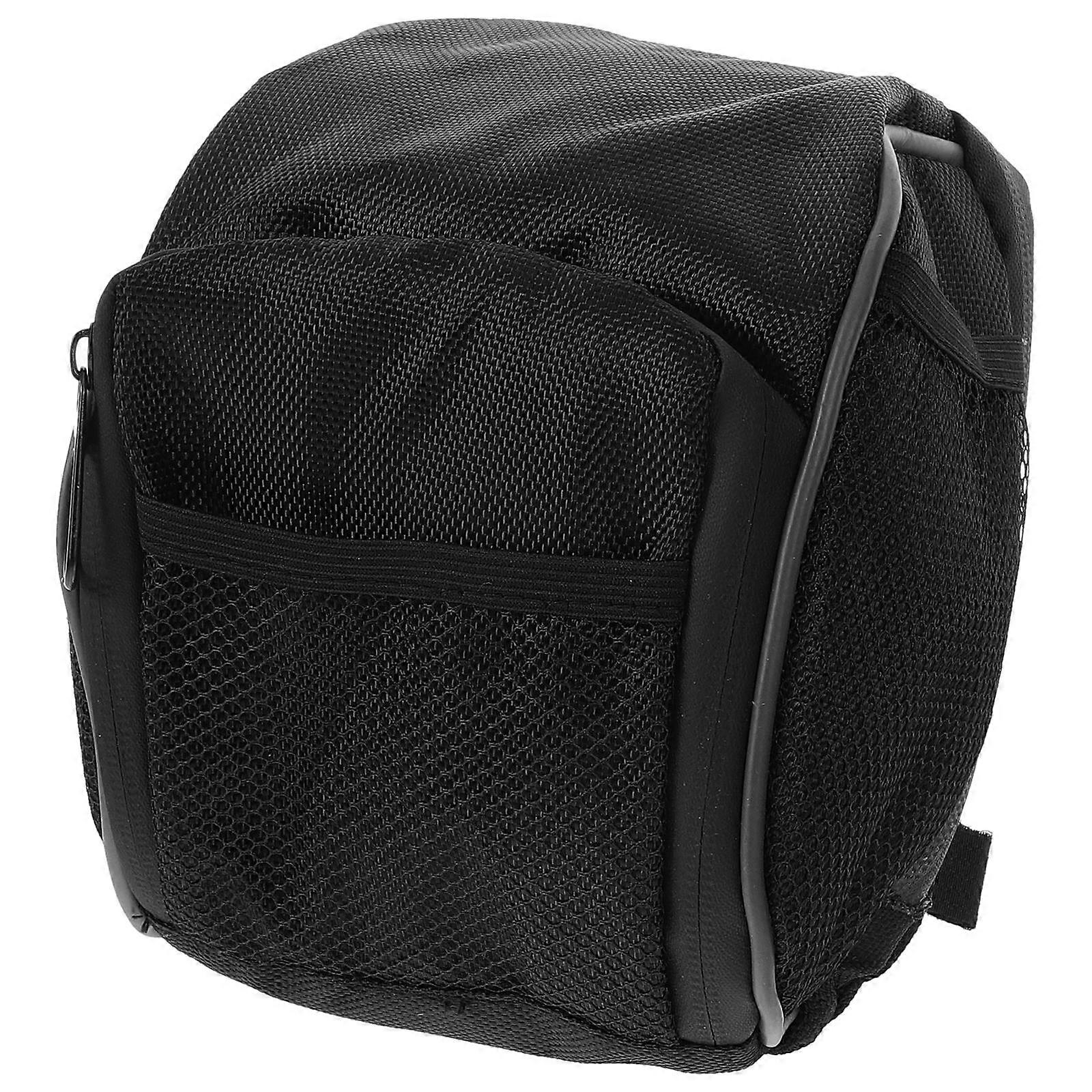 Black Handlebar Bag for Bicycle Front Tube Frame Storage