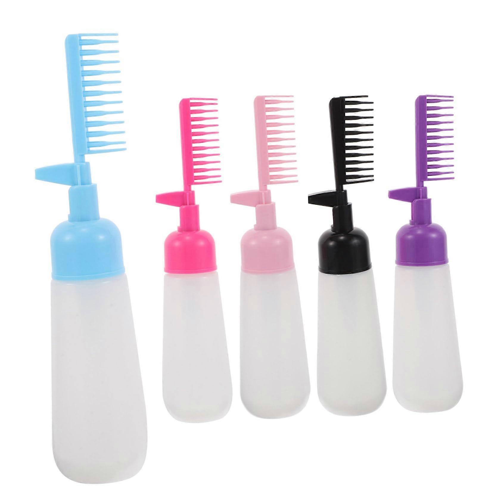 Hair Dye Applicator Bottle Set with Root Comb Tip for Precise Application and Large Capacity Use