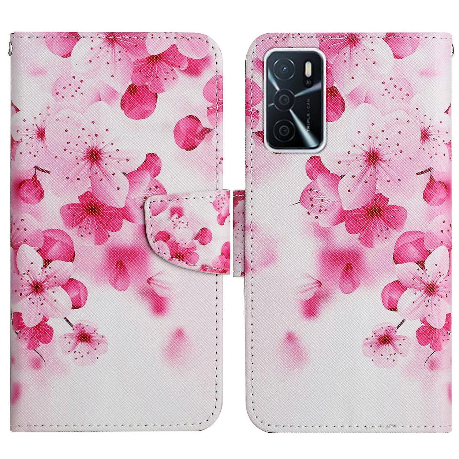 For OPPO A16 Painted Pattern Flip Leather Phone Case