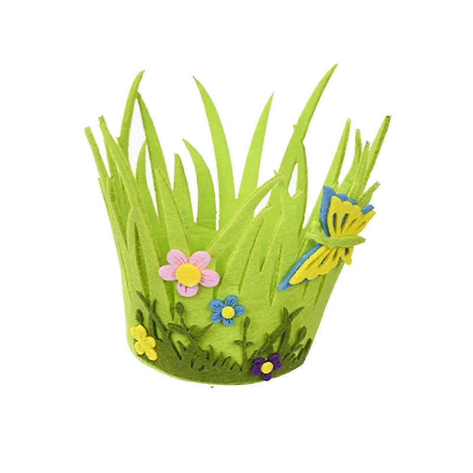 Easter Decorations Easter Round Portable Non-woven Bucket Easter Decorations