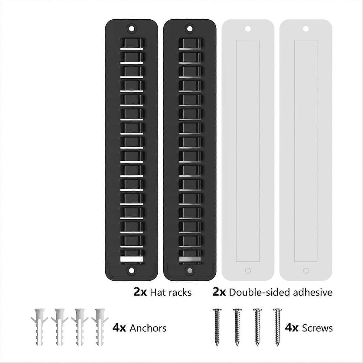 Hat Rack, Baseball Cap Organizer, Hat Hooks,Display Hat Rack 2 Pcs