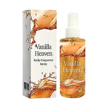 Unisex Vanilla Perfume 100ml Alcohol  Body Spray Long Lasting Warm Scent for Men and Women Yellow Bottle