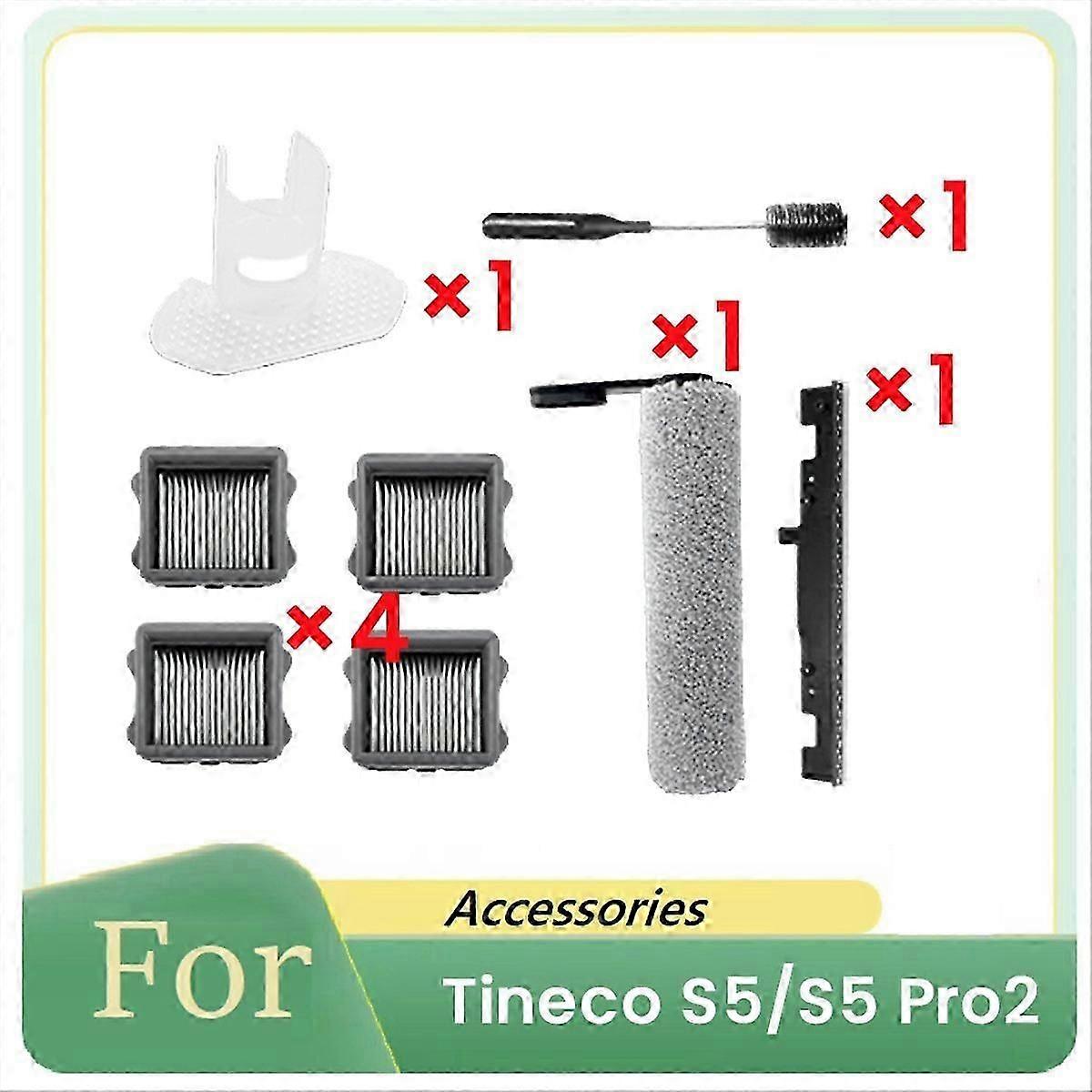 8 Pcs Robot Cleaner Brush Scraper Strip Roller Brush Filter Baffle