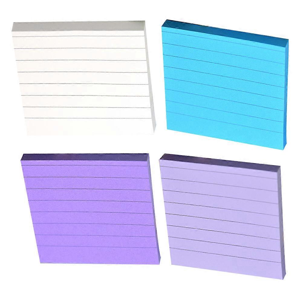 Striped Sticky Notepads Square Memo Pad for Note Taking 4Pcs Pack