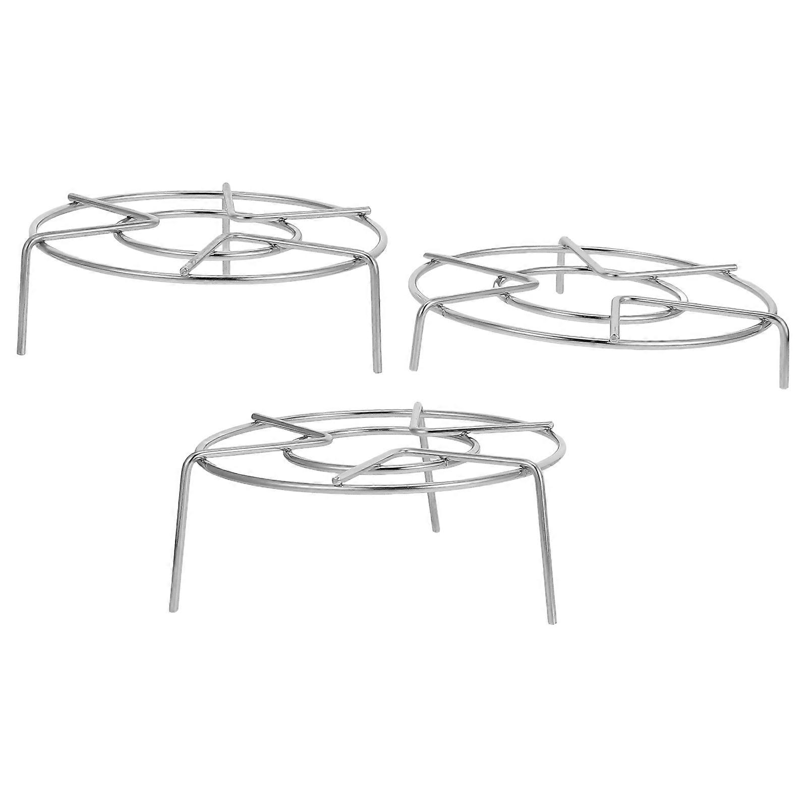 Stainless Steel Steaming Rack for Cooking 3Pcs Multi-Function Egg Steamer
