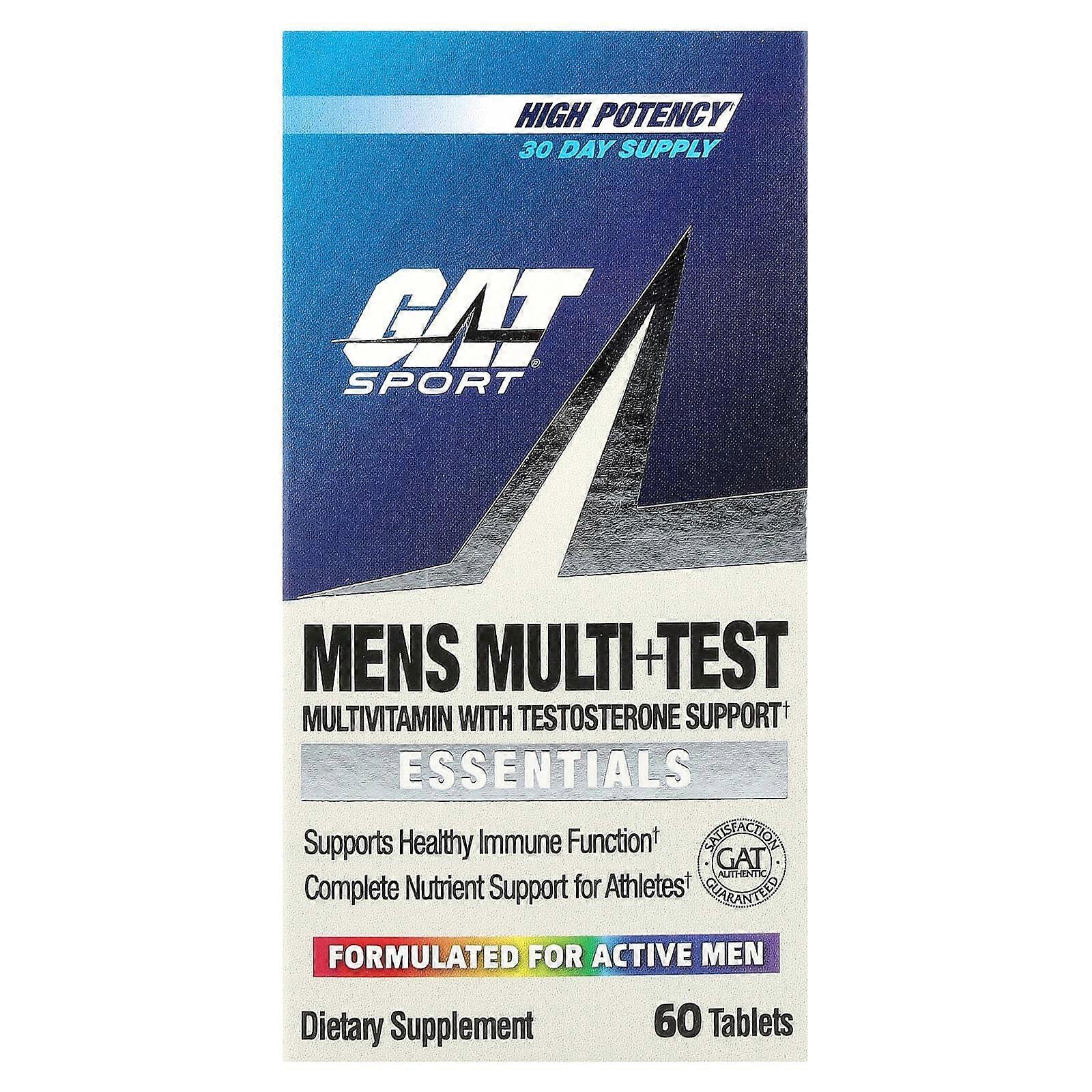 GAT, Mens Multi + Test, 60 Tablets