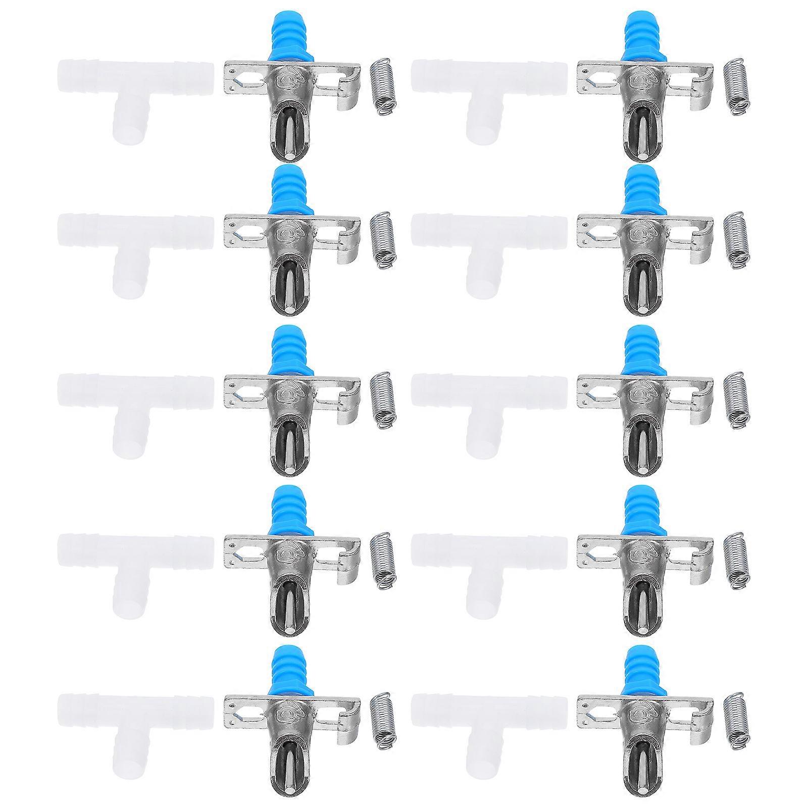 Rabbit Waterer Metal Feeding Tools for 10Sets Automatic Watering