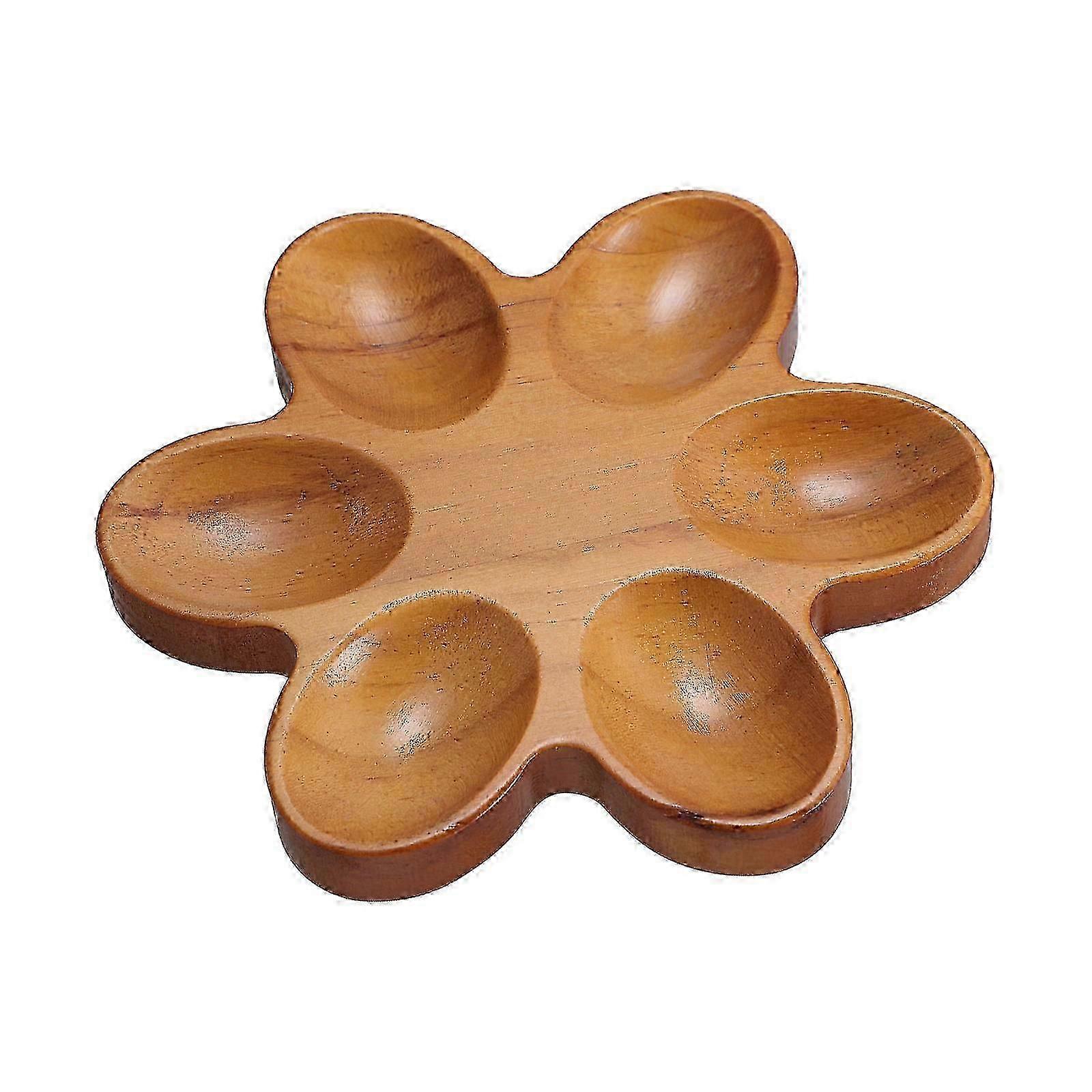 Wooden Egg Tray for 6 Eggs Storage, Brown