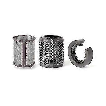 Haartrockner Innenfilter + Außenfilterkäfig kompatibel mit Haartrockner HD01 HD03 HD08 Modelle, mit Filterreinigungsbürste A