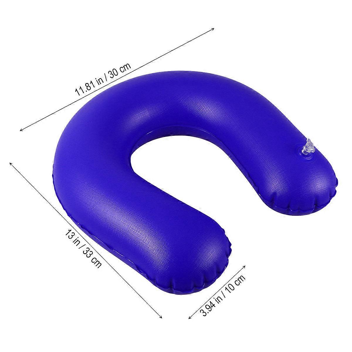 Blue Inflatable Urinal for Peeing Comfortable Bedridden Cushion