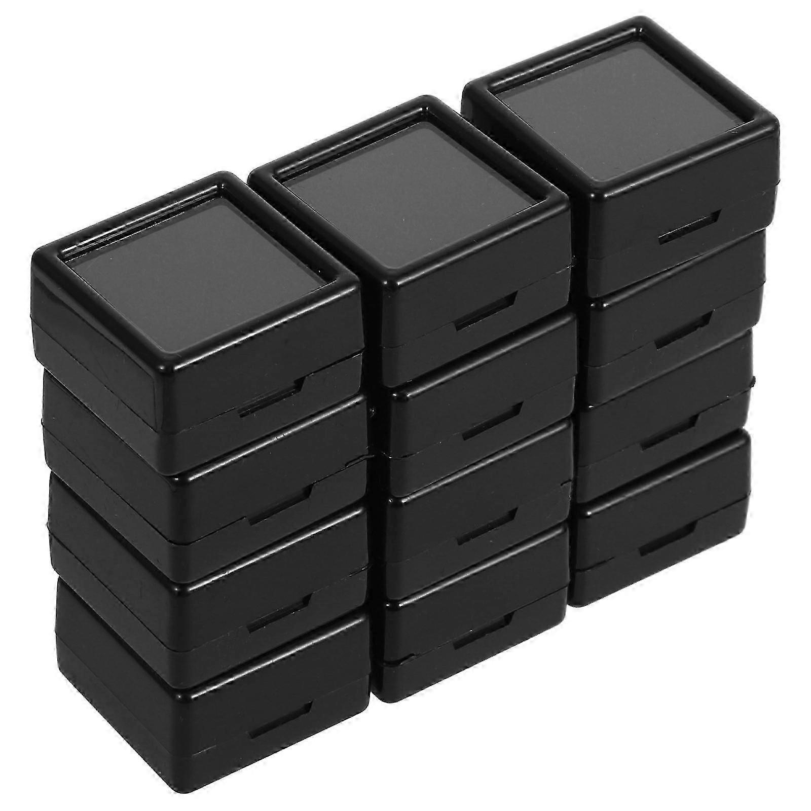 Stone Storage Gems Display Case Gemstone Display Box Moisture-Resistant Function 12Pcs