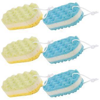 6 sztuk Gąbki do kąpieli Gąbka Loofah Lekka gąbka do ciała Łazienka Prysznic Materiały