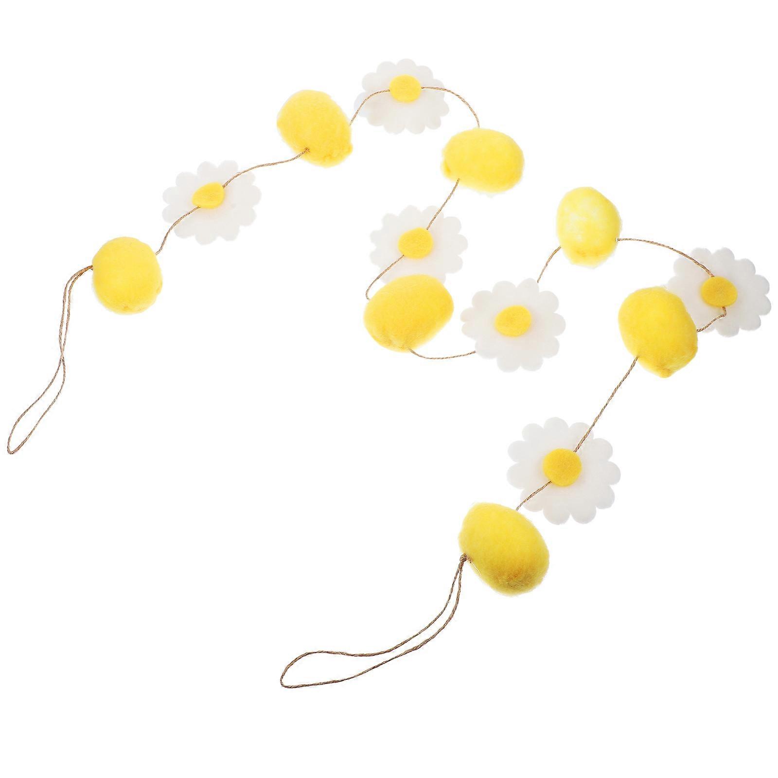 Solar Flower Easter Banner Hanging Wool Felt Decoration for Decor