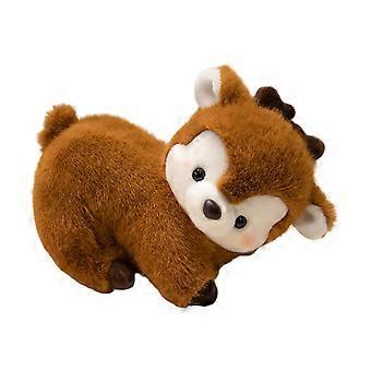 Pink and Brown Stuffed Deer Animal Plush for Girls Lovely Toy and Throw Pillow Gift Photo Props Multicolor