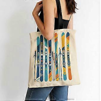 1pc Bag Ski Equipment, Colorful Graphics, Winter Sports Suitable for Daily Commuting, Shopping, Student Use, Travel And -Wedcr
