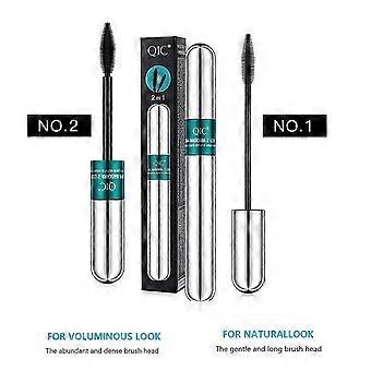 2Pcs 4D Silk Fiber Lash Mascara 2 in 1 Mascara For Natural Lengthening And Thickening Effect no clumping