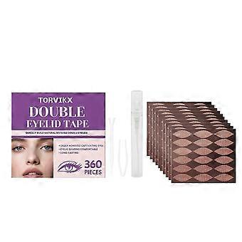 Unsichtbares Doppellid-Tape für Schlupflider, atmungsaktive Lidstraffungsstreifen, klebstofffreie Make-up-Sticker aus Spitze, natürliches Lid-Tape mit Werkzeugen – 360 Stück