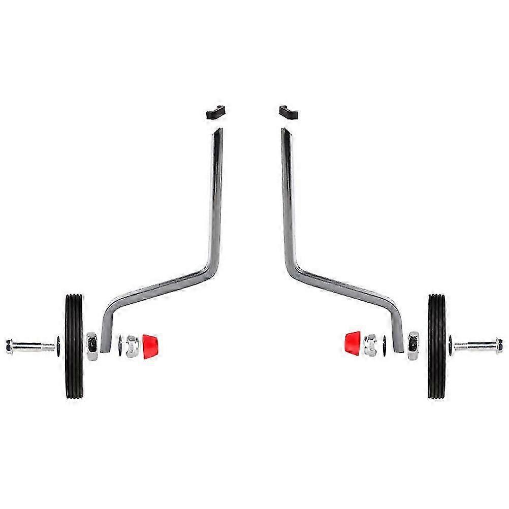 Training Wheels for Bike Replaceable Stabiliser Wheels for Kids 2Sets Silver