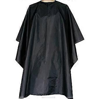Professioneller Friseursalon Nylon-Umhang mit Verschluss-Druckknopf, Friseur-Styling-Umhang, Unisex-Umhang zum schwarzen Haarschneiden - 59" x 51"