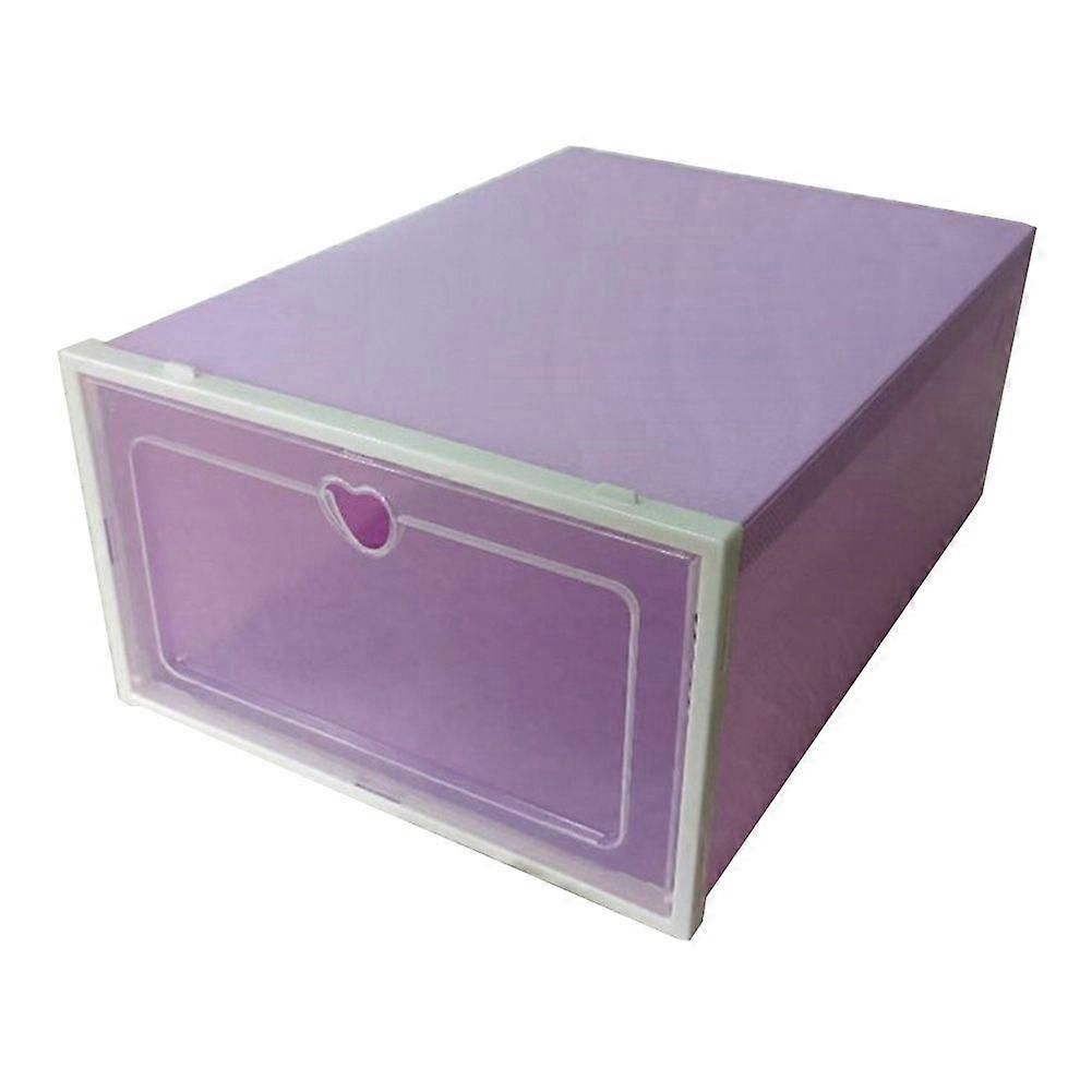 Clear PP Stackable Dust-proof Flip Drawer Shoes Box Storage Container Organizer KAESI