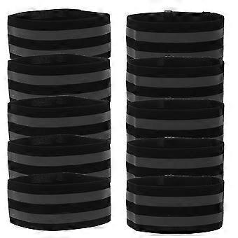 10pcs Cinturón reflectante Pulsera Brazalete Night Running Sports Suits Correa reflectante del brazo