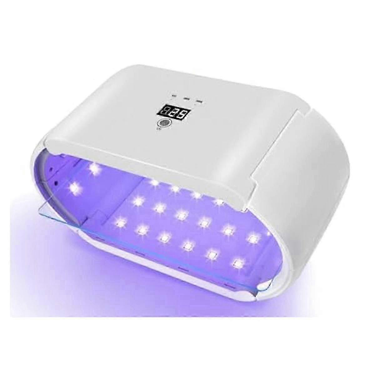 48 LED UV Resin Curing Light with Digital Timer, Foldable Two-Sided Design, EU Plug