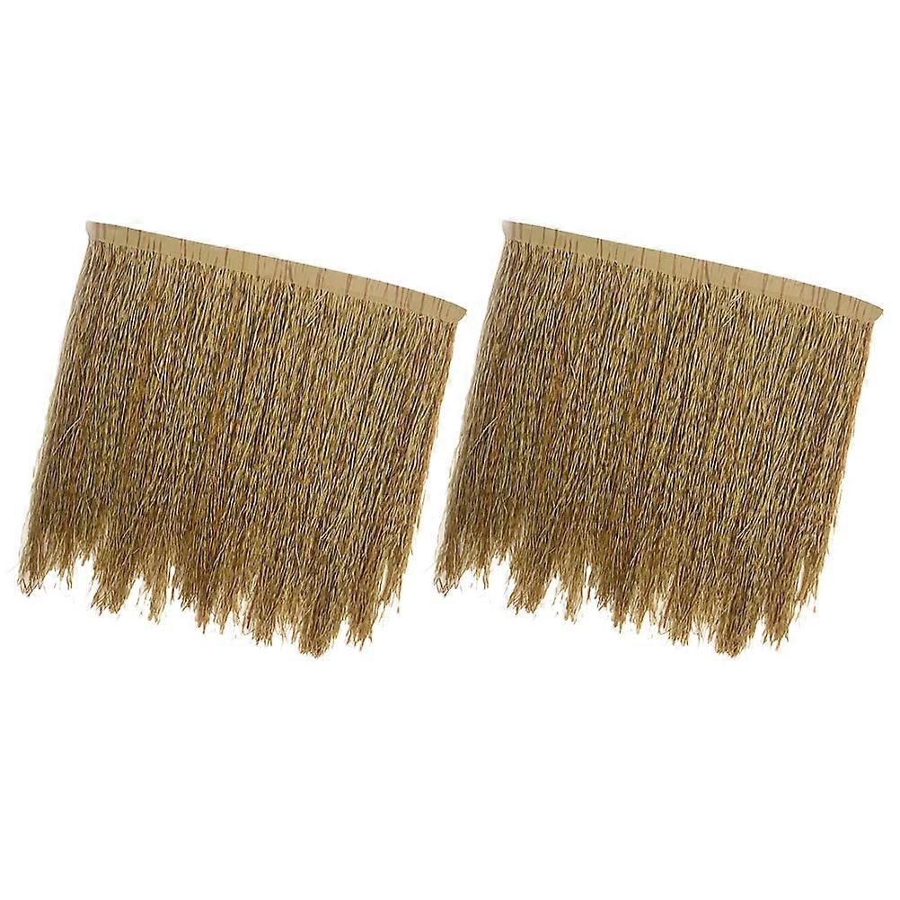 2pcs Simulierte Strohdach Strohdach Stroh Garten Hof Simulation Strohdach Gartendekor
